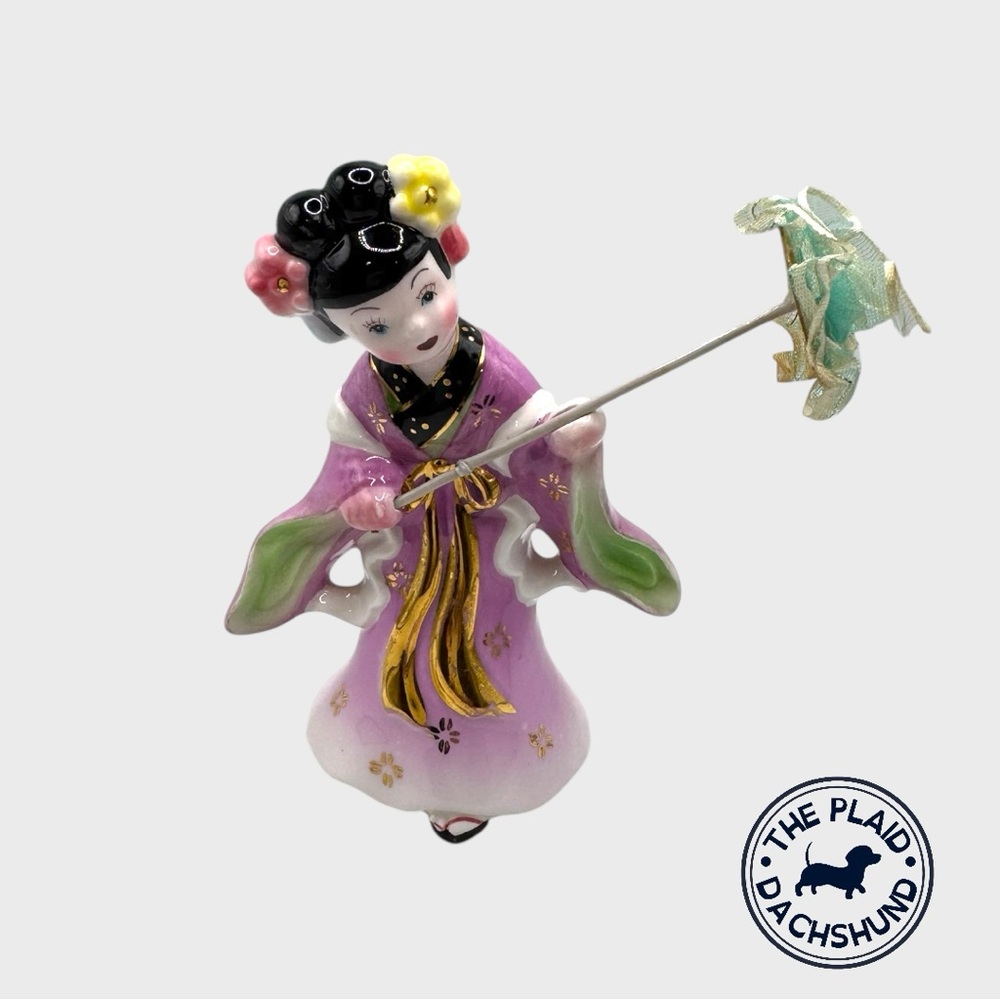 Vintage PY Miyao Geisha Figurine with Parasol